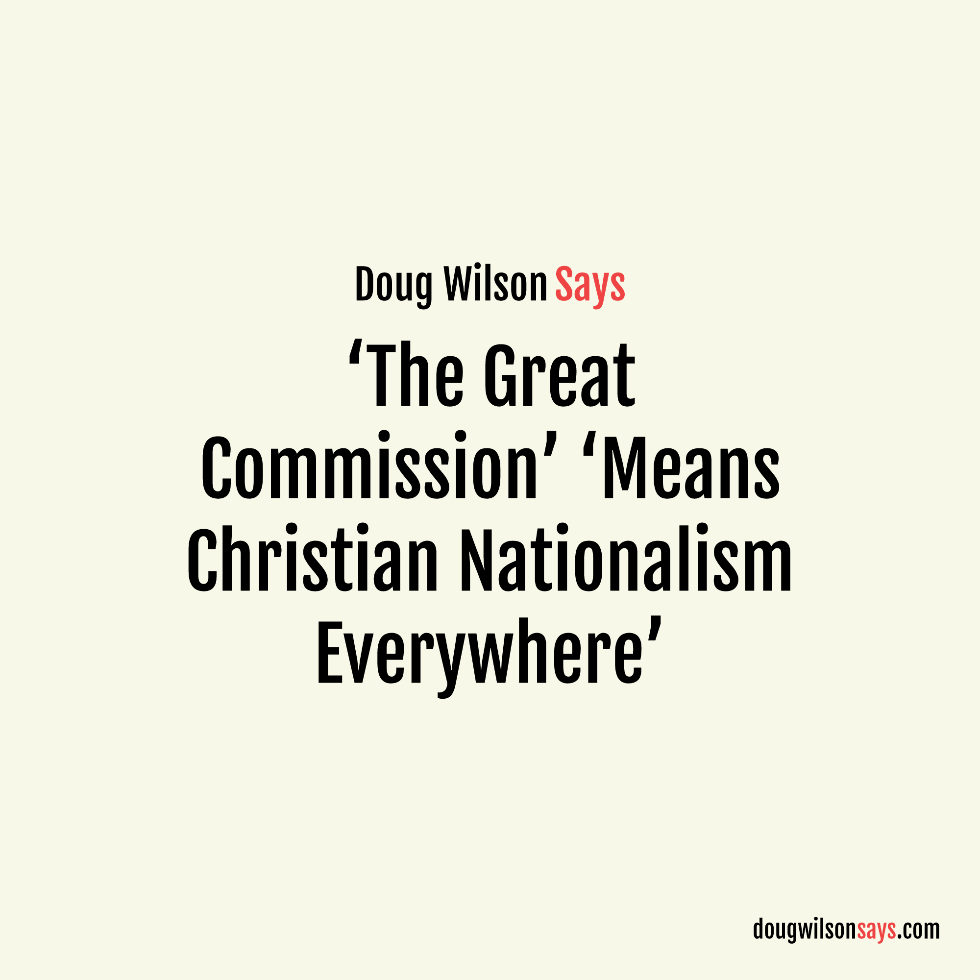 Image for great-commission-means-christian-nationalism