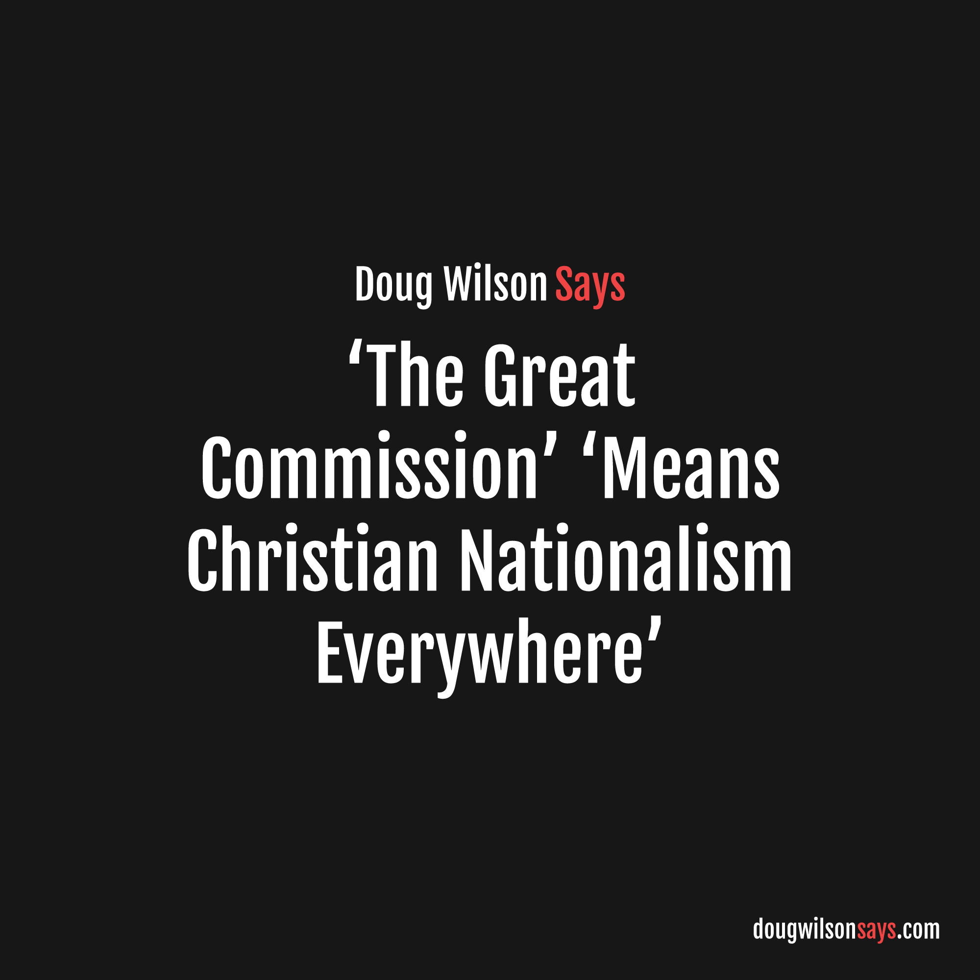 Image for great-commission-means-christian-nationalism