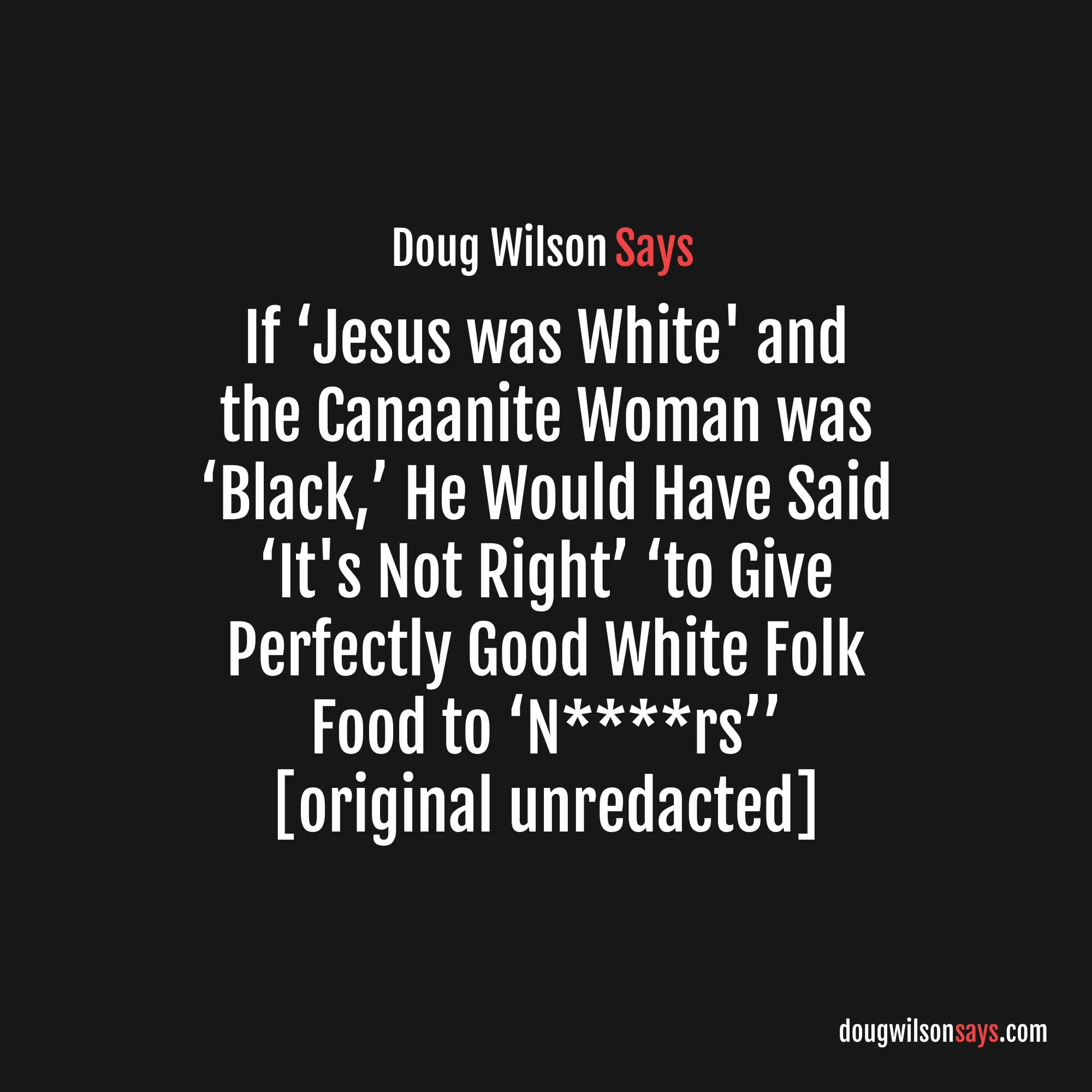 Image for jesus-racist-canaanite-woman