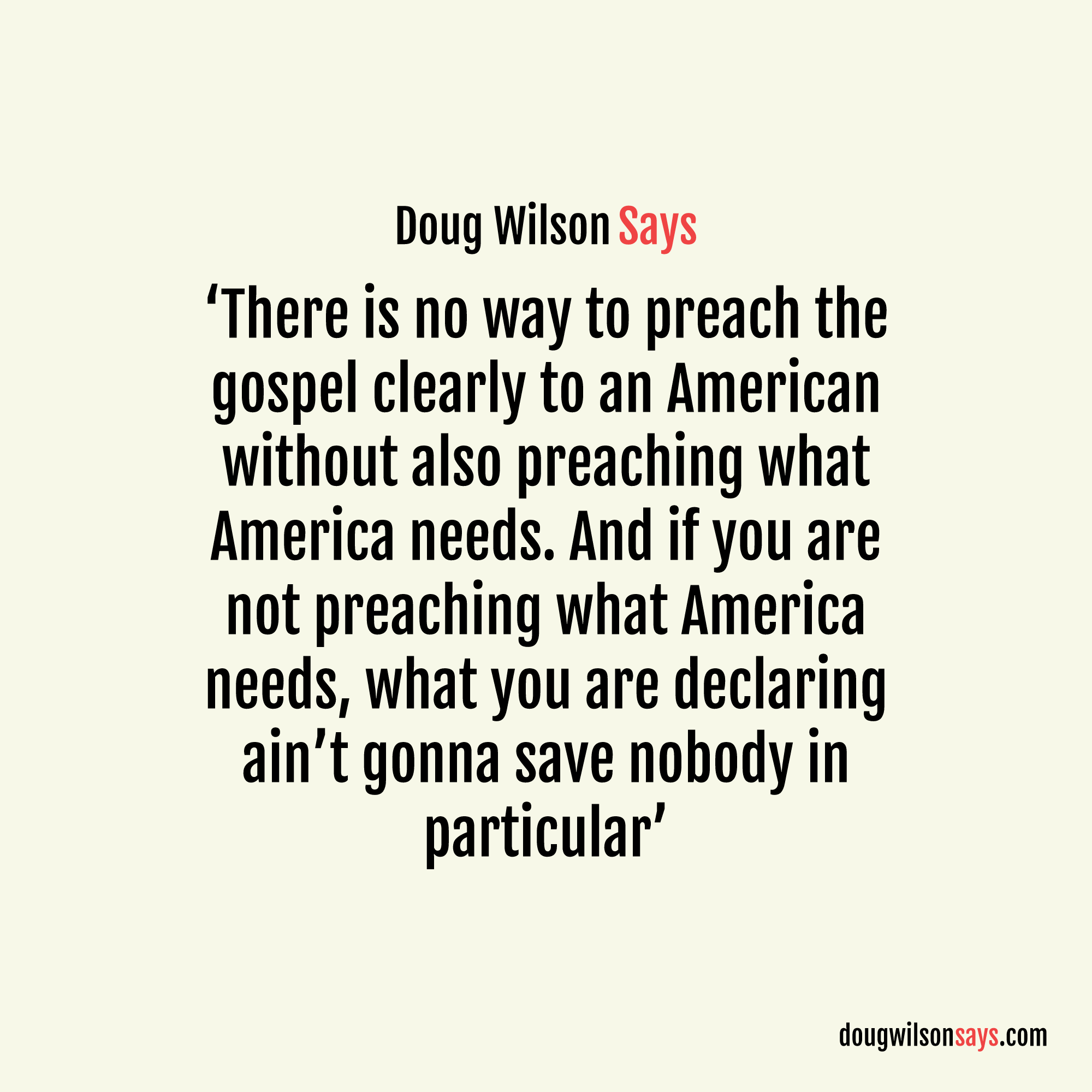 Image for preach-gospel-of-america-needs