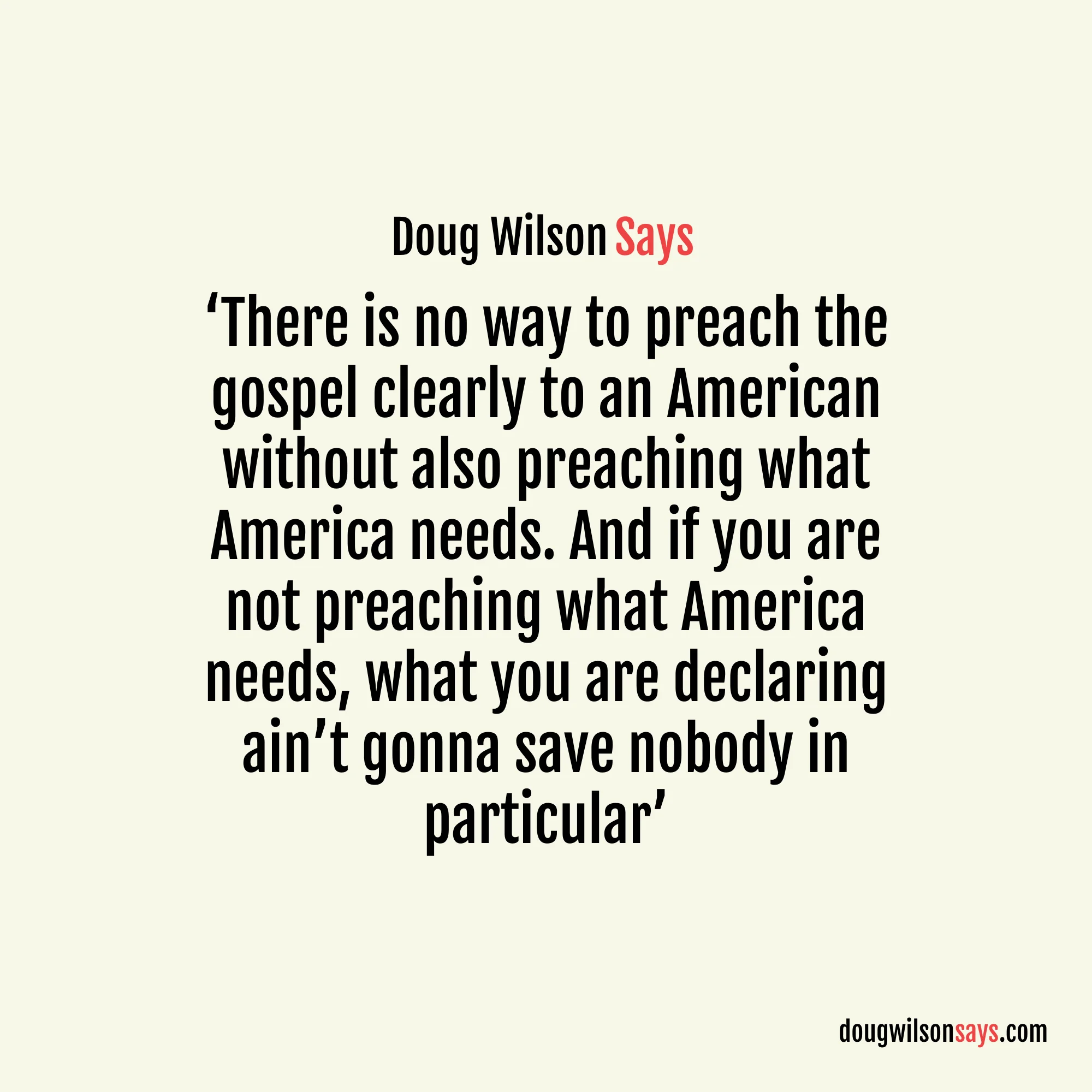 Image for preach-gospel-of-america-needs