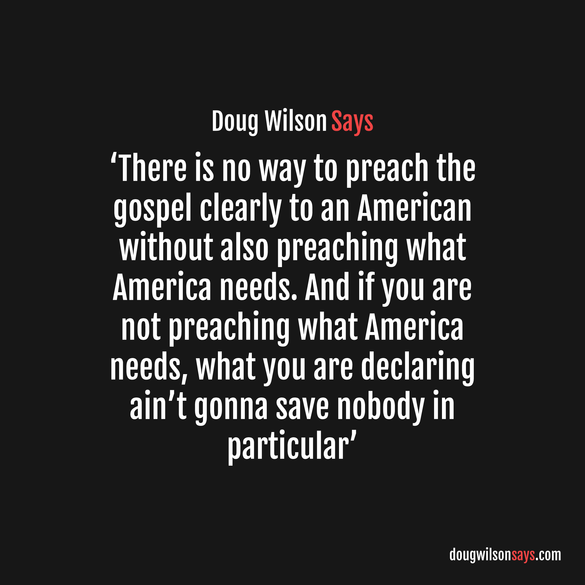 Image for preach-gospel-of-america-needs