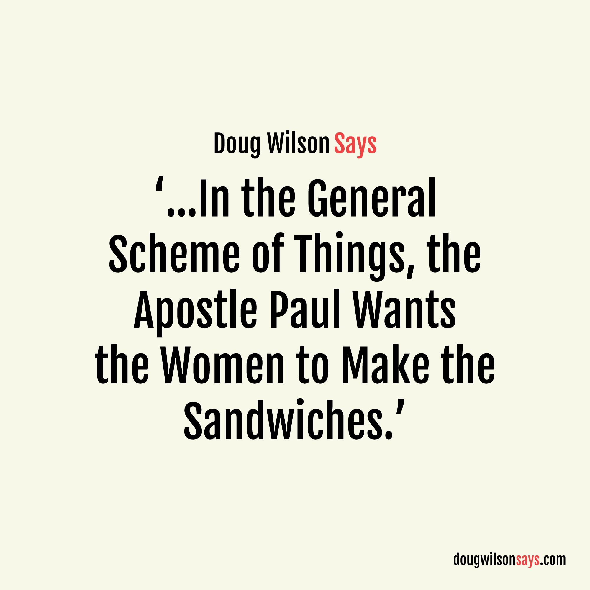 Image for apostle-paul-wants-women-to-make-sandwiches