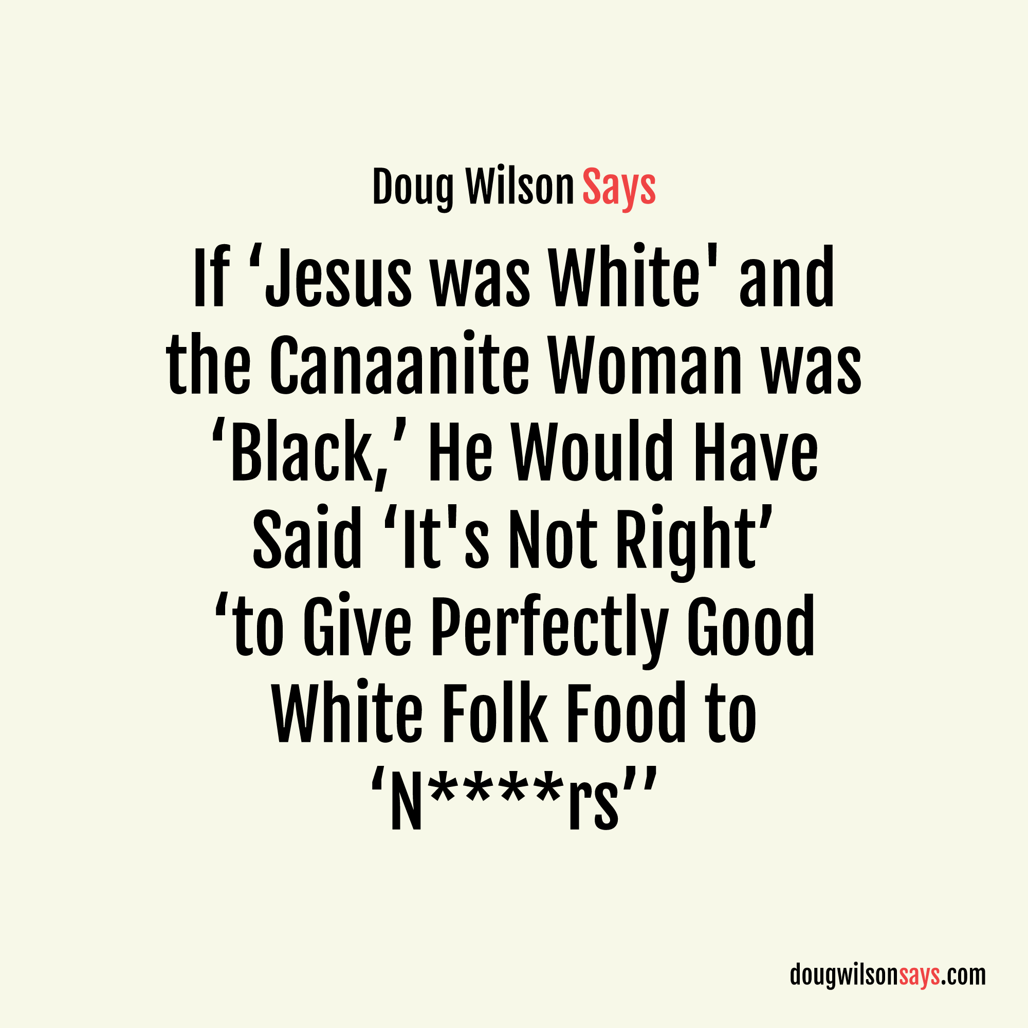 Image for jesus-racist-canaanite-woman