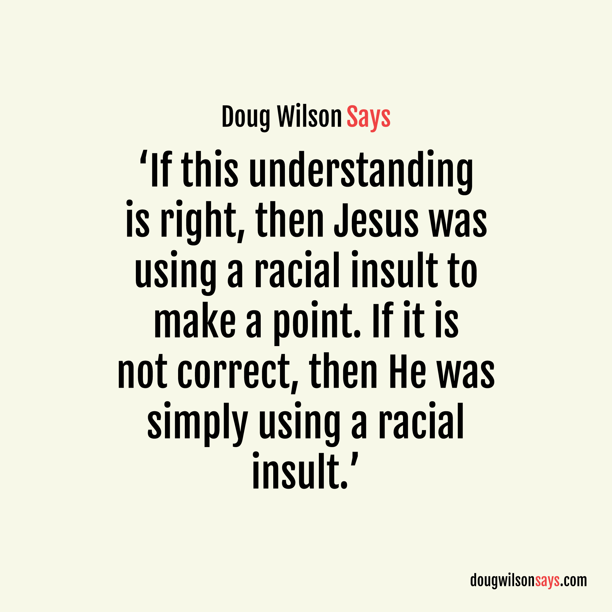 Image for jesus-uses-racial-insult